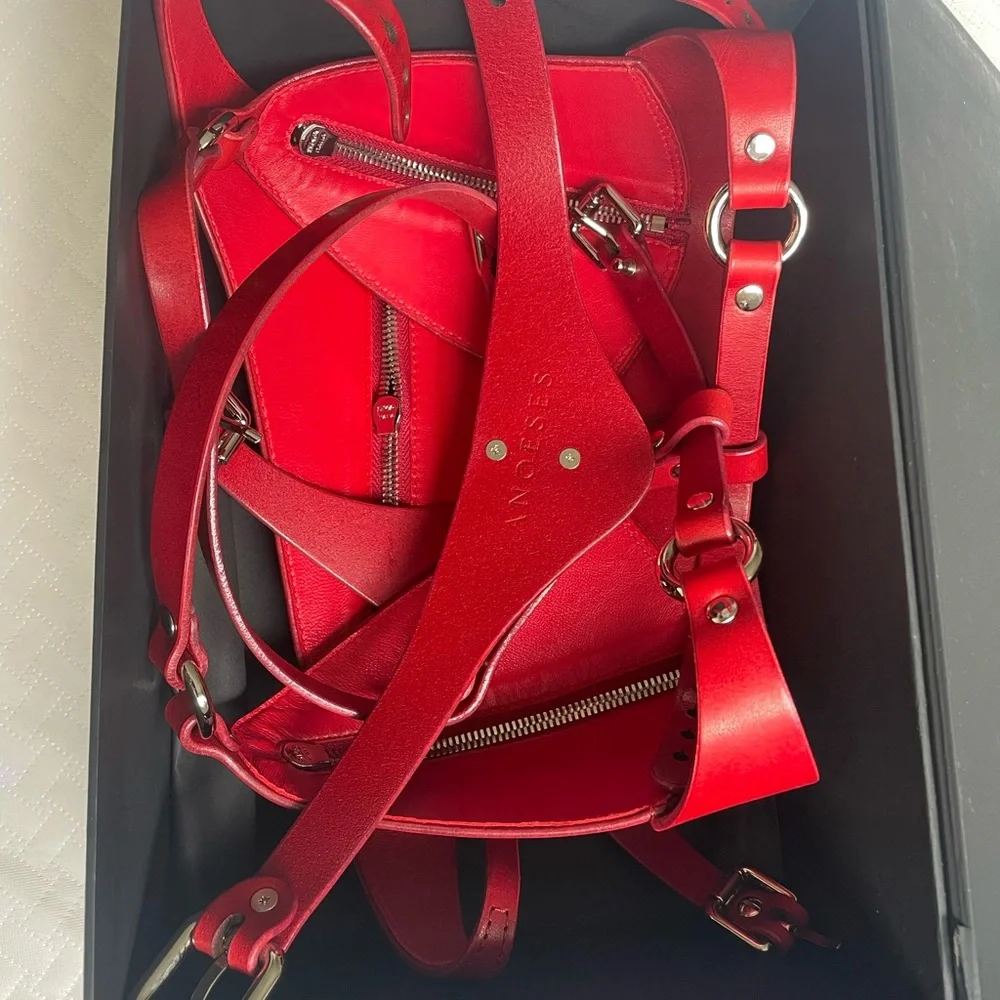 Anoeses red leather 3 piece set - Picture 15 of 16